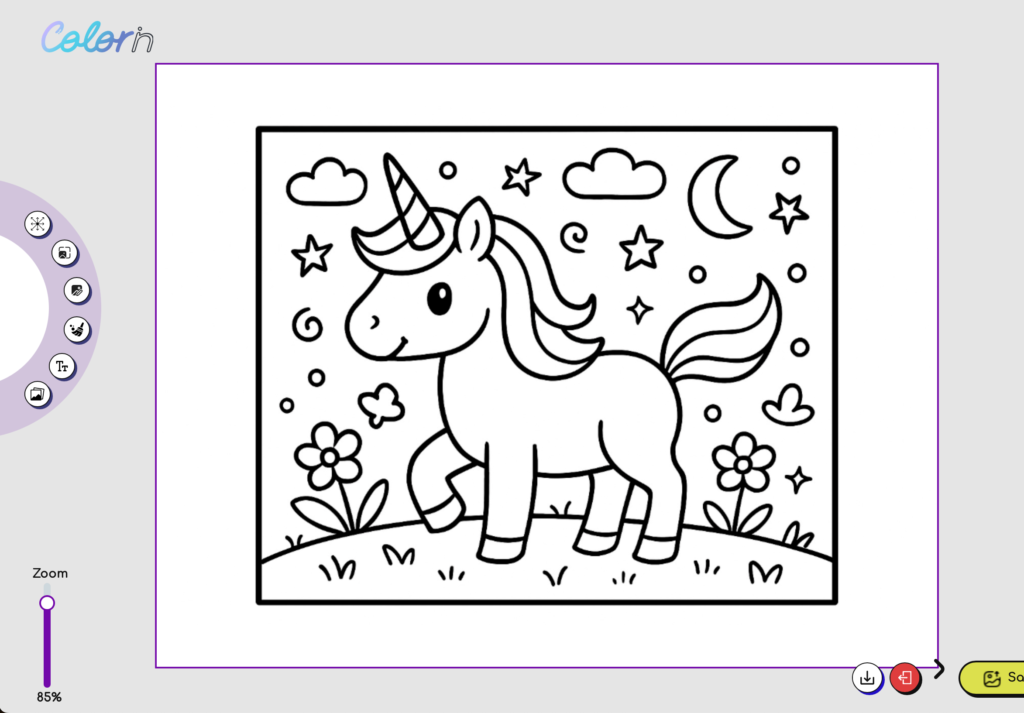 Edit and polish coloring pages with AI before download